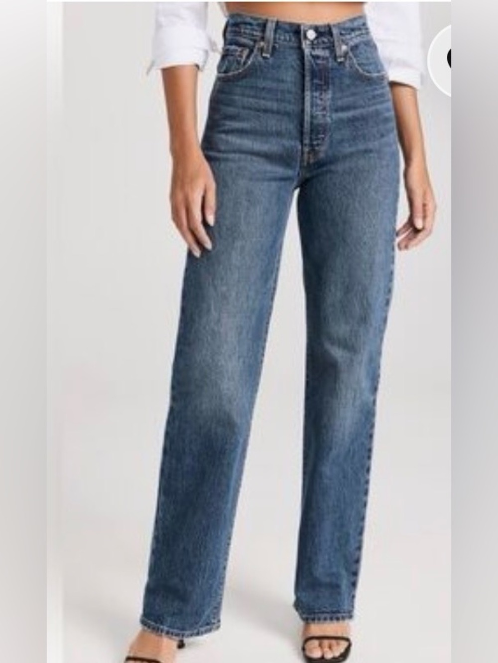 Levi's ribcage straight High-Rise High waisted with button fly size 26